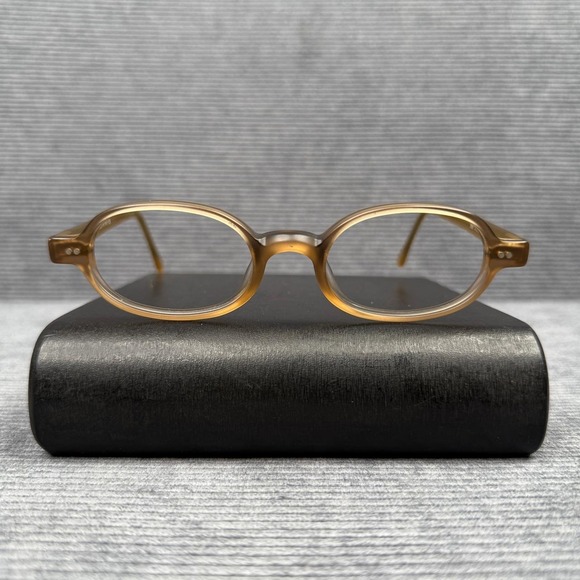 Vintage Giorgio Armani 383 213-S Eyeglasses Amber Frosted Oval 49[]20 140 Italy